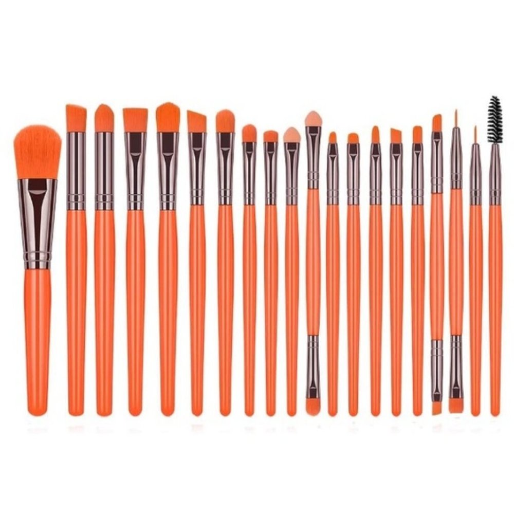 New 20pcs Professional Makeup Brush Set Orange